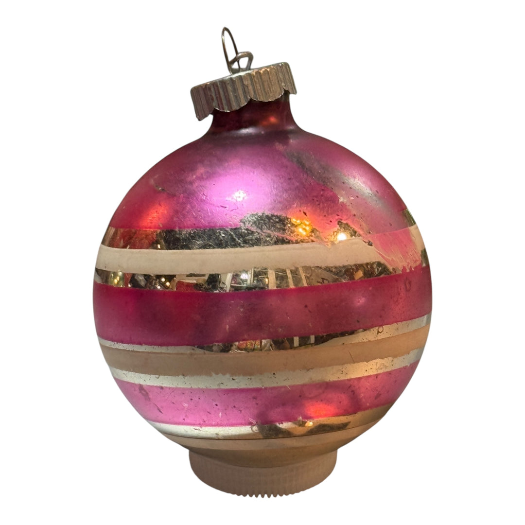 Shiny Brite - Striped Pink / White