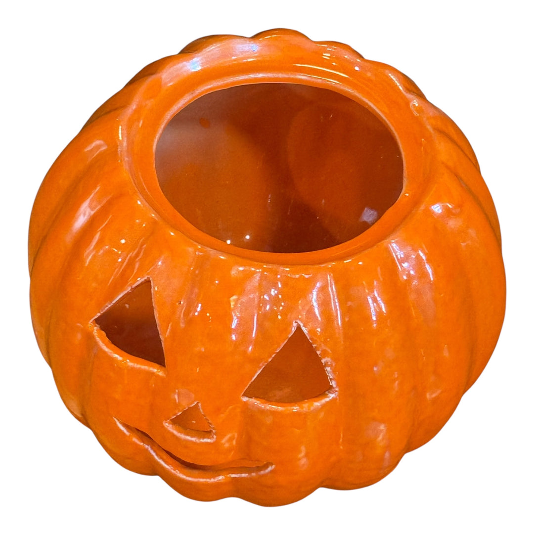 Ceramic Pumpkin Candle Holder