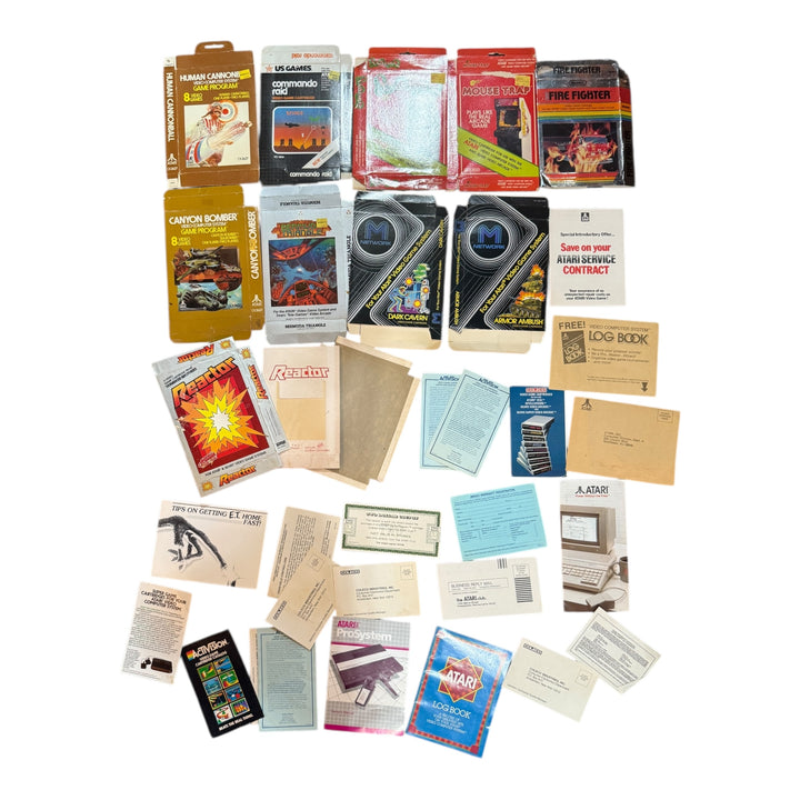 Mixed Lot of Atari, Coleco Vision, Intellivision Inserts / Instructions / Boxes