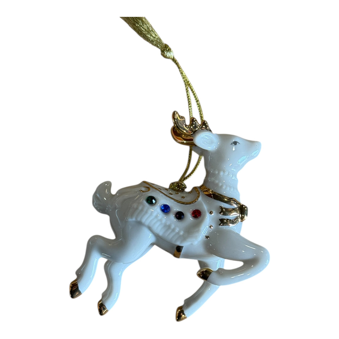 Lenox Holiday Gems Reindeer Porcelain Ornament