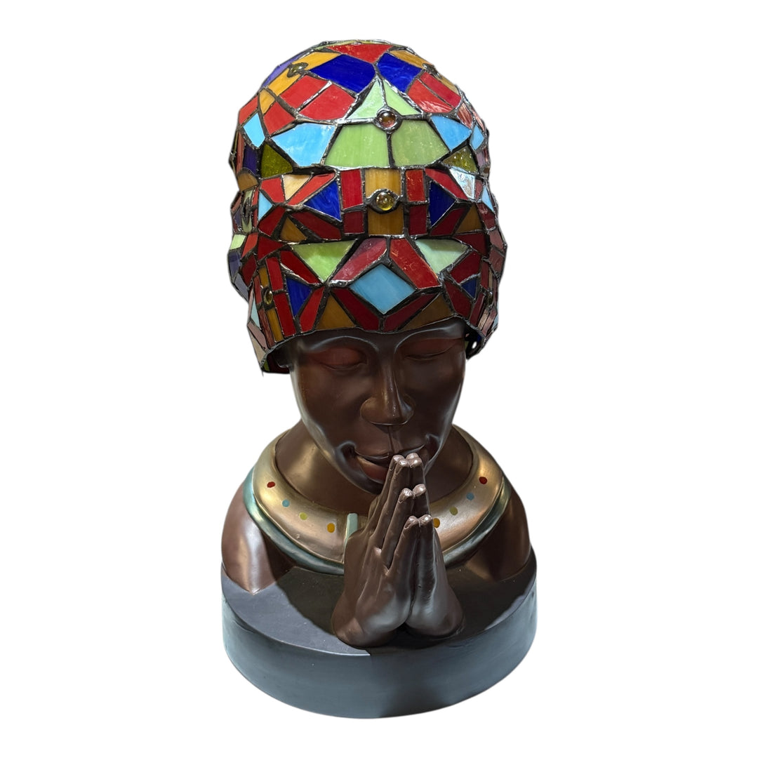 Stained Glass Headwrap Table Lamp