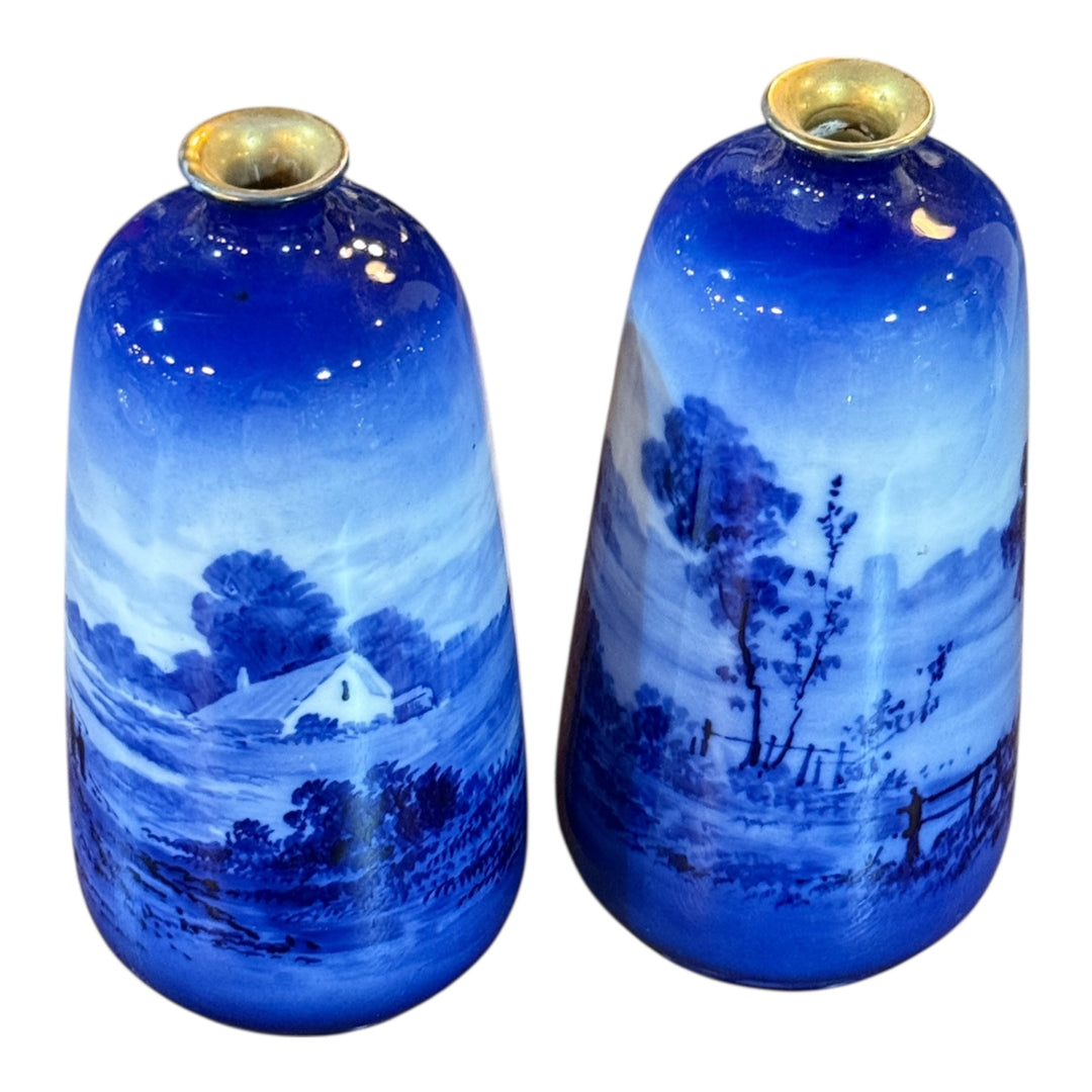 Royal Staffordshire Pottery Burslem England Vase Pair