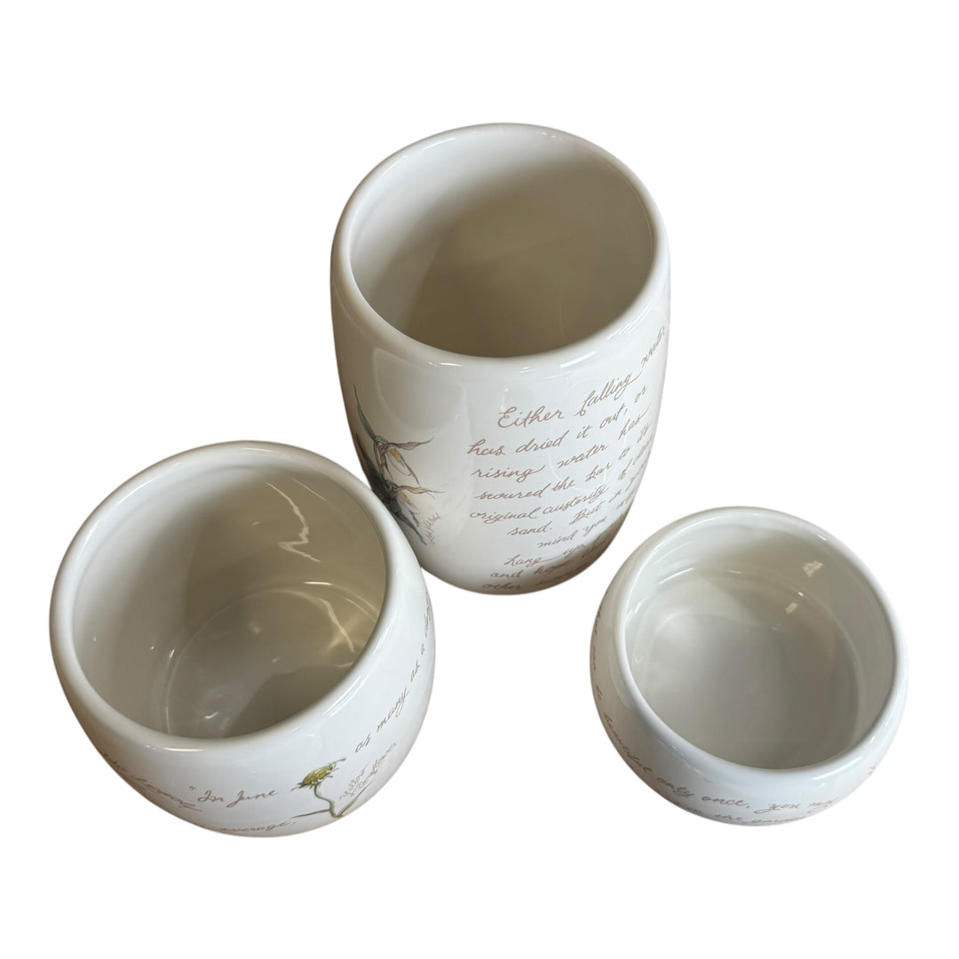 Rare Kohler K-14181-WF Prairie Flowers Canisters