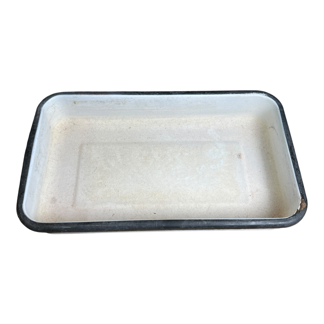 Vintage Enamelware  Rectangular Pan