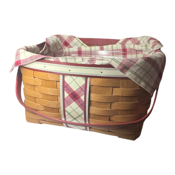 Longaberger 2013 Christmas Collection Plaid Tidings Basket