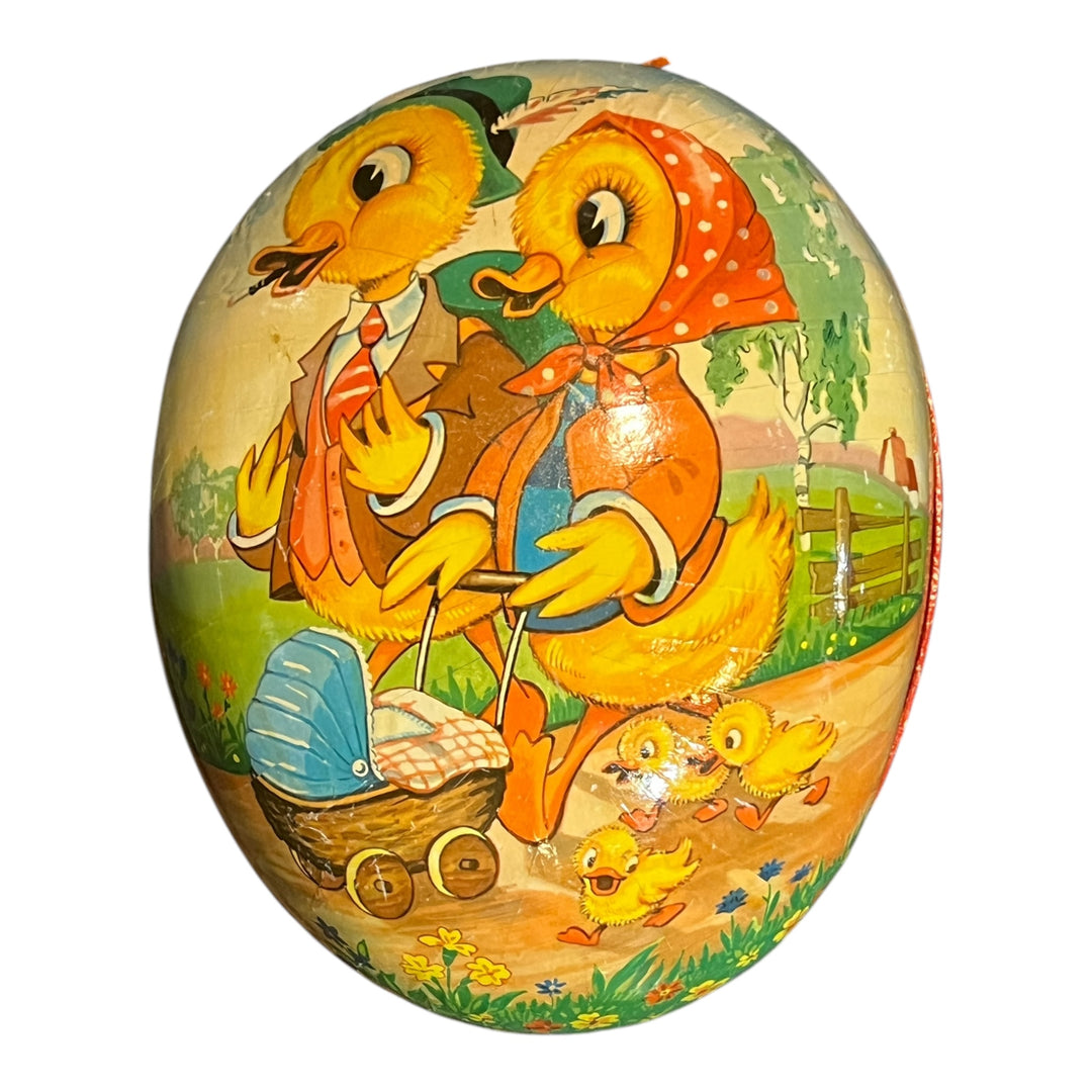 Easter - Vintage German Cardboard Paper Mache Easter Egg