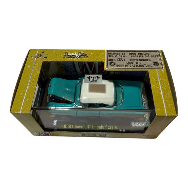 M2 Machines 1:64 Diecast Auto Thentics - 1958 Chevrolet Impala 283 F.I.