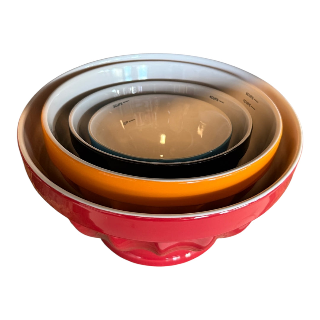 JCP Home Cooks Ceramic Measuring / Nesting Bowl Set