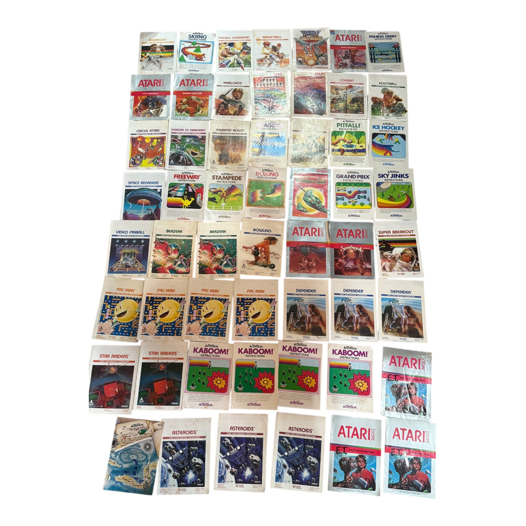 Mixed Lot of Atari, Coleco Vision, Intellivision Inserts / Instructions / Boxes