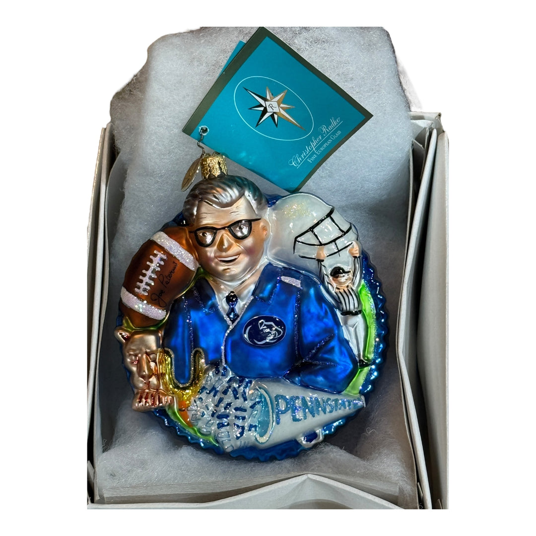 Christopher Radko Penn State Joe Paterno Glass Limited Exclusive Ornament