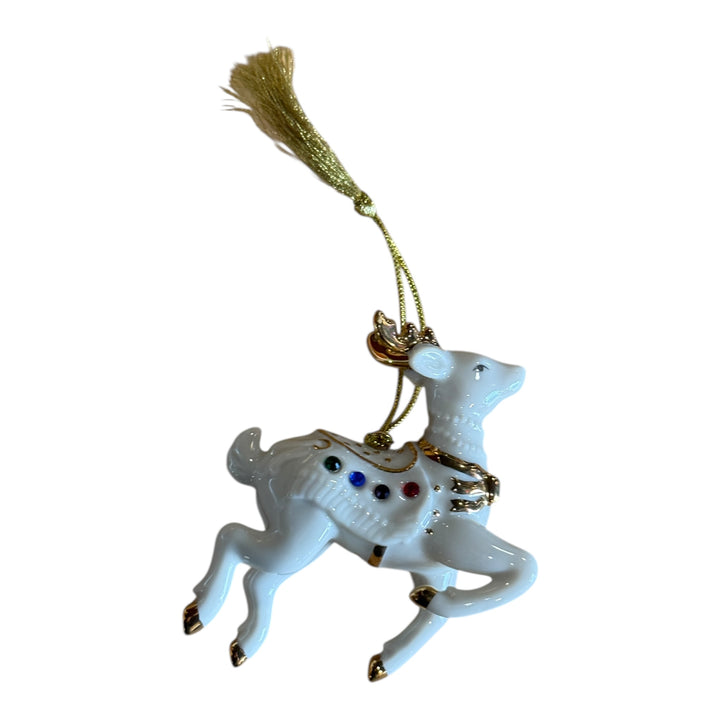 Lenox Holiday Gems Reindeer Porcelain Ornament