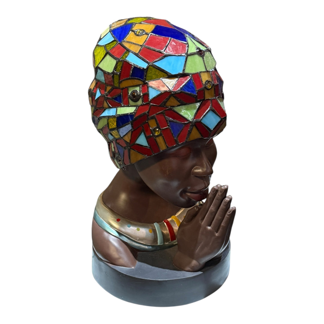 Stained Glass Headwrap Table Lamp