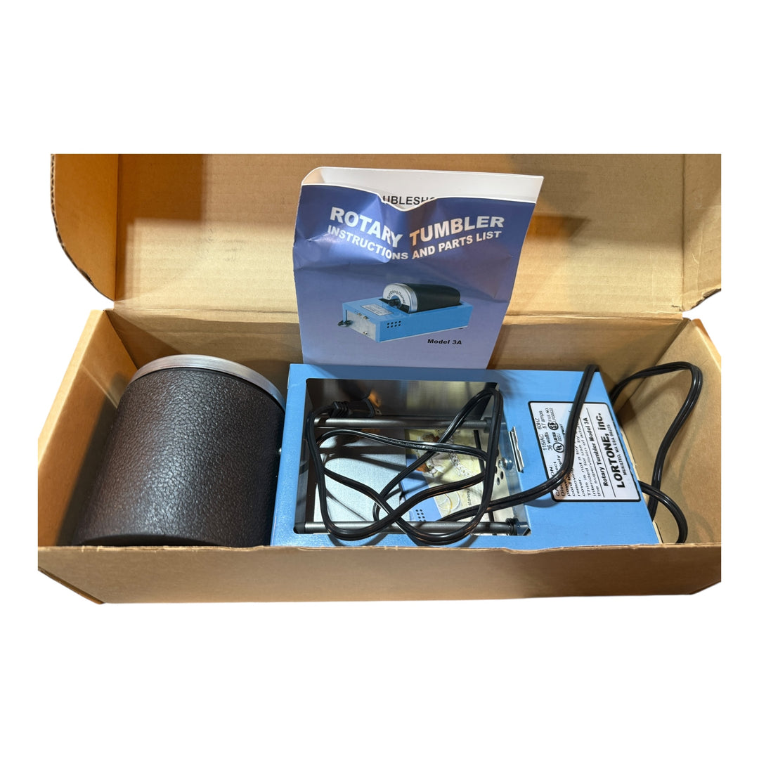 Lortone Model 3A Rotary Rock Tumbler 115/AC 36 Watts 60HZ W/Single Barrel