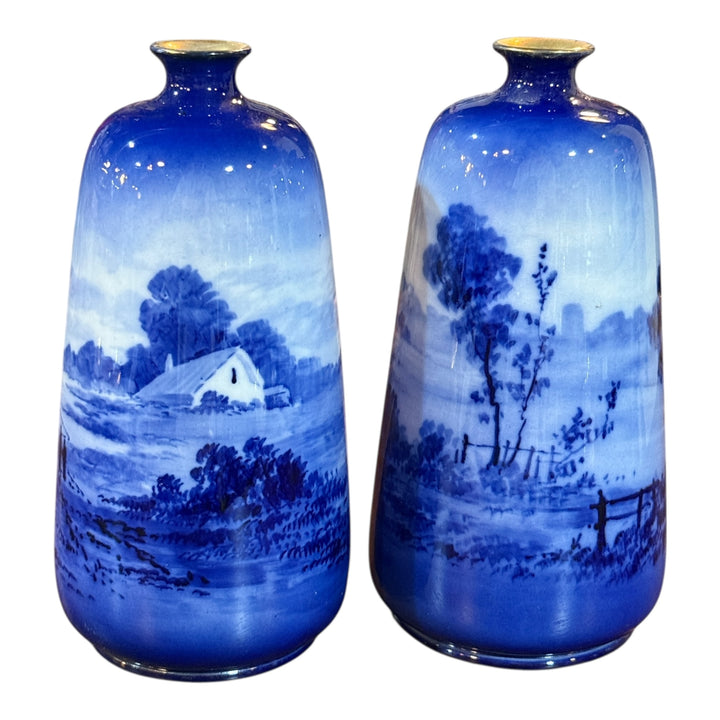 Royal Staffordshire Pottery Burslem England Vase Pair