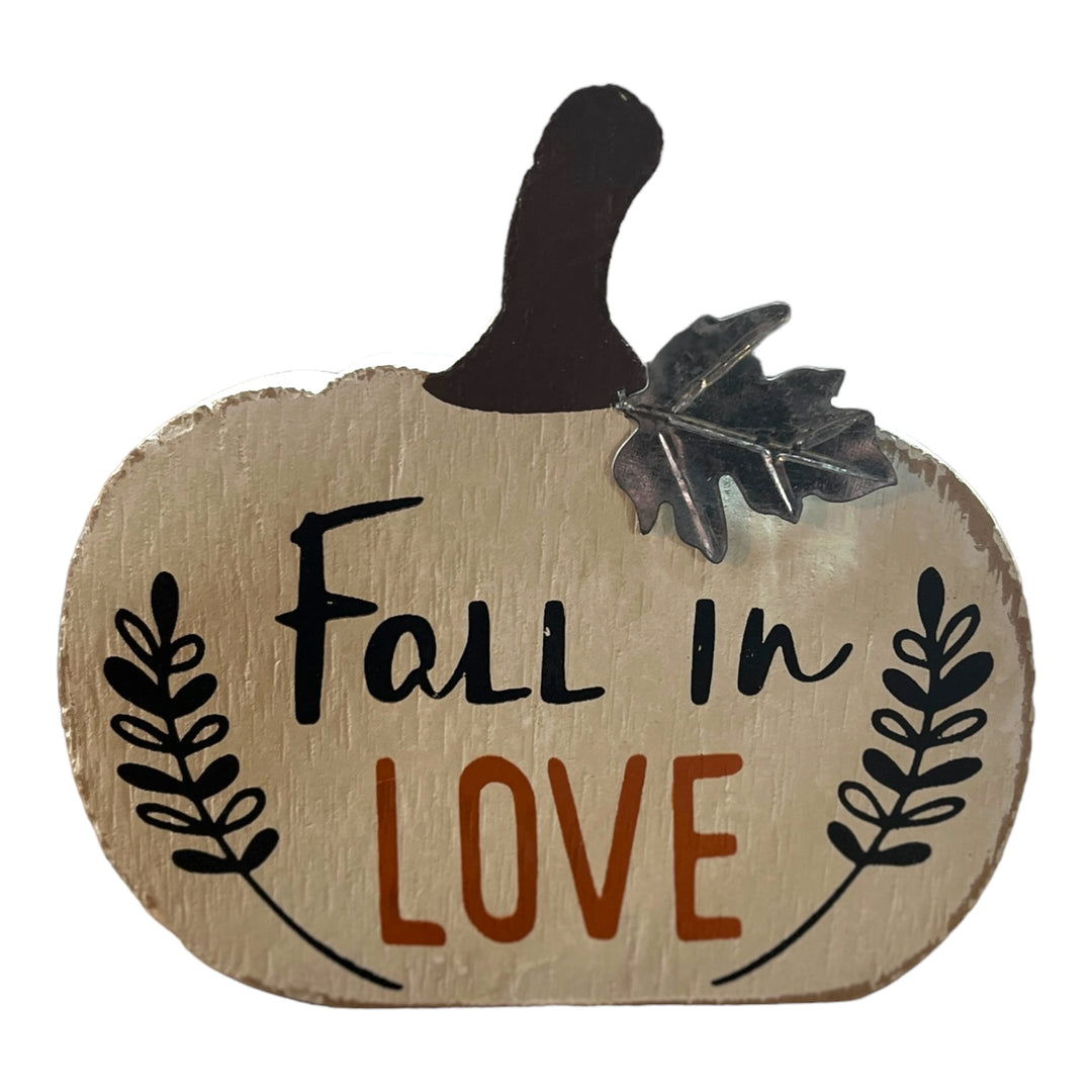 Fall In Love Wooden Pumpkin