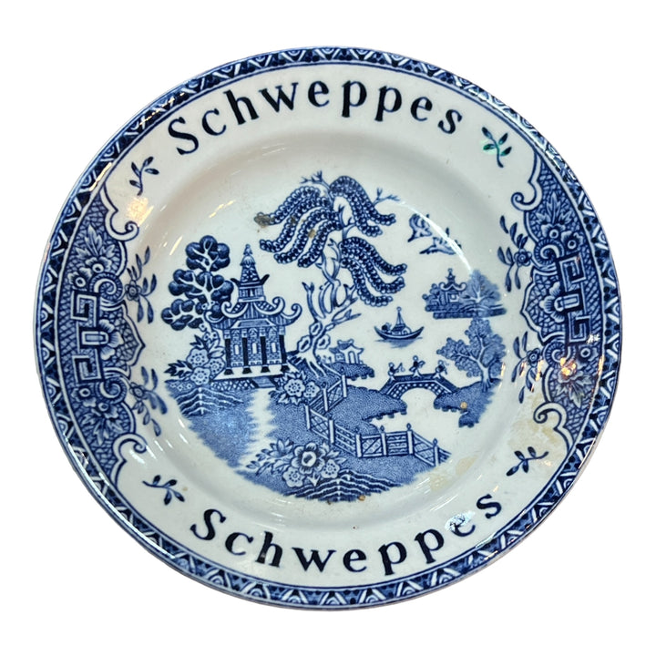 Vintage Schweppes Enoch Wedgewood Dish Bowl Small Blue Willow 5"