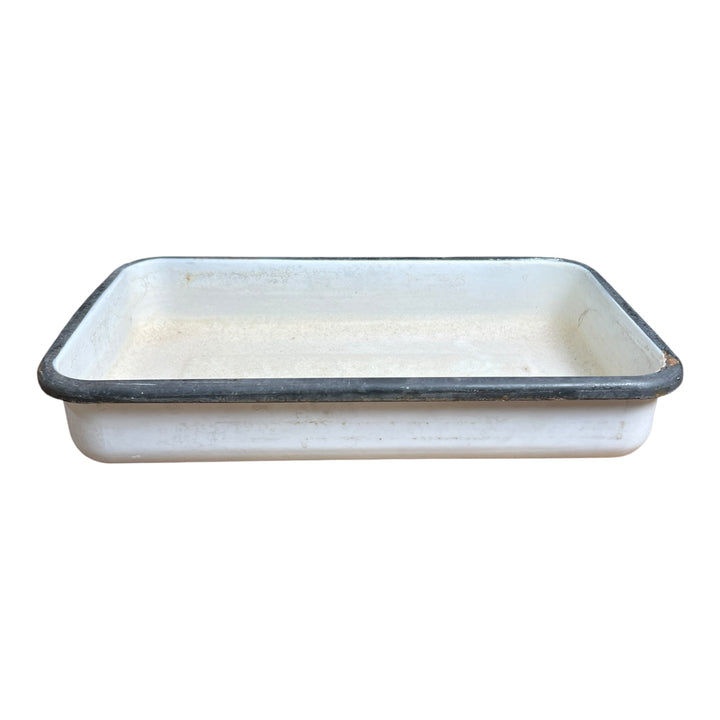 Vintage Enamelware  Rectangular Pan