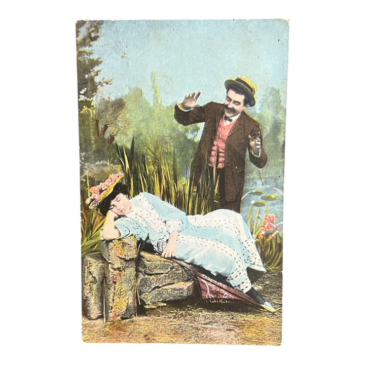 Vintage Postcard - Romantic Couple