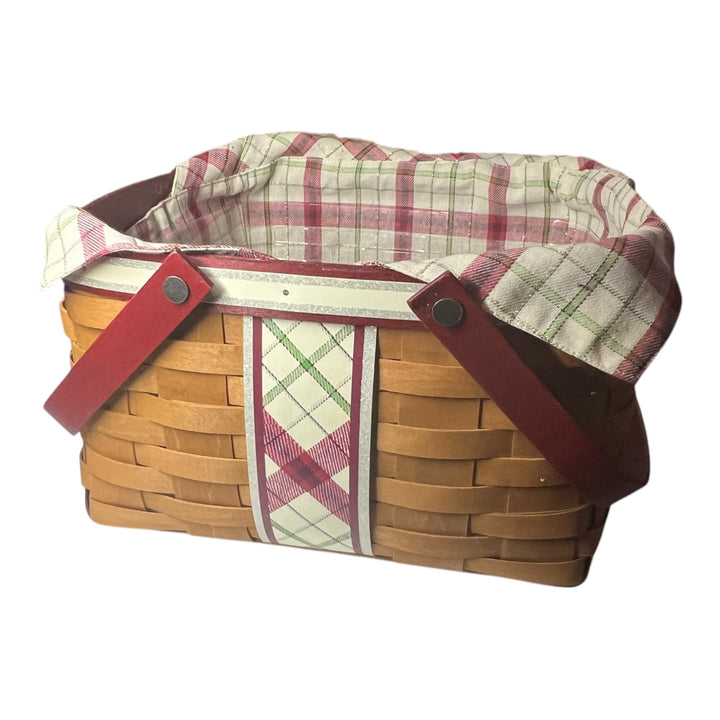 Longaberger 2013 Christmas Collection Plaid Tidings Basket