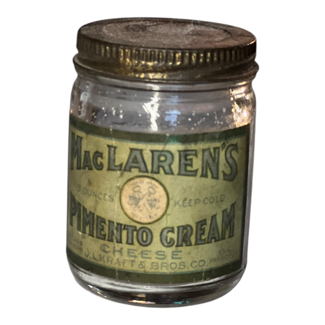 Vintage MacLaren's Pimento Cream Cheese Bottle