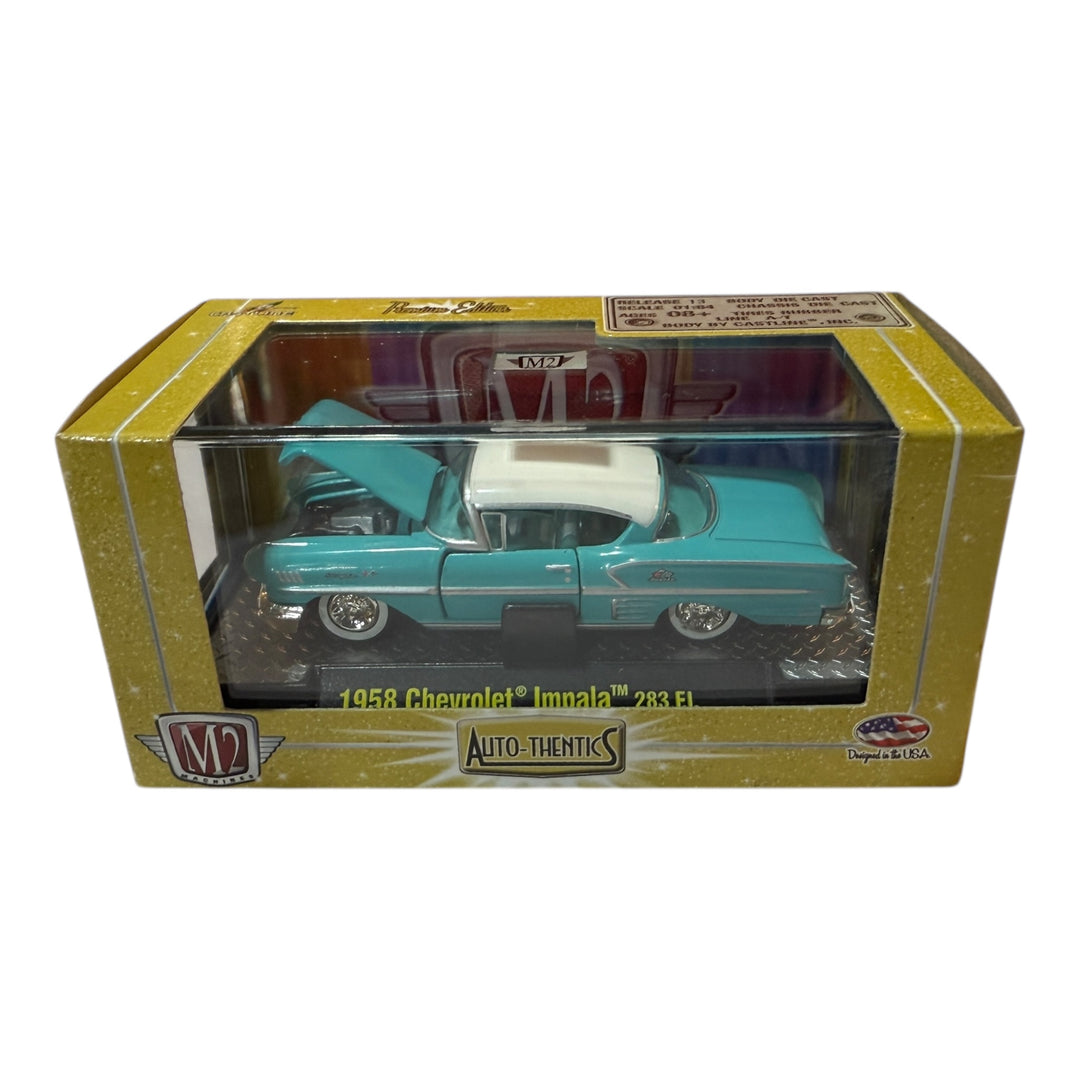 M2 Machines 1:64 Diecast Auto Thentics - 1958 Chevrolet Impala 283 F.I.