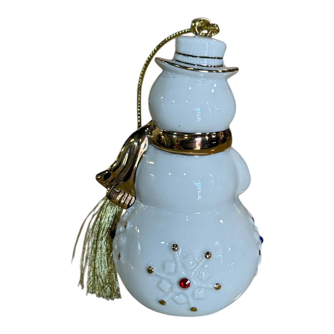 Lenox Holiday Gems Jeweled Snowman Porcelain Ornament