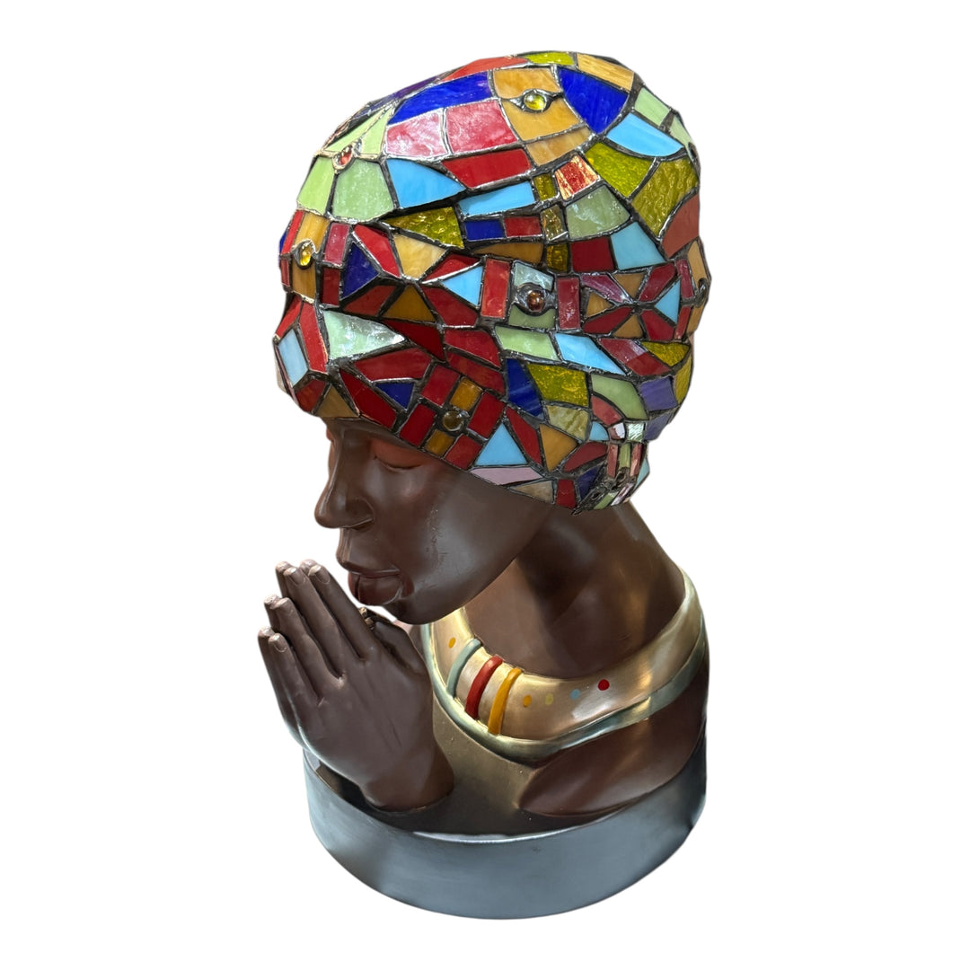Stained Glass Headwrap Table Lamp