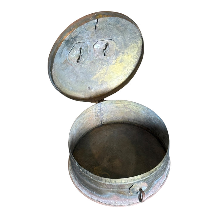 Antique Indian Brass Chapati Box