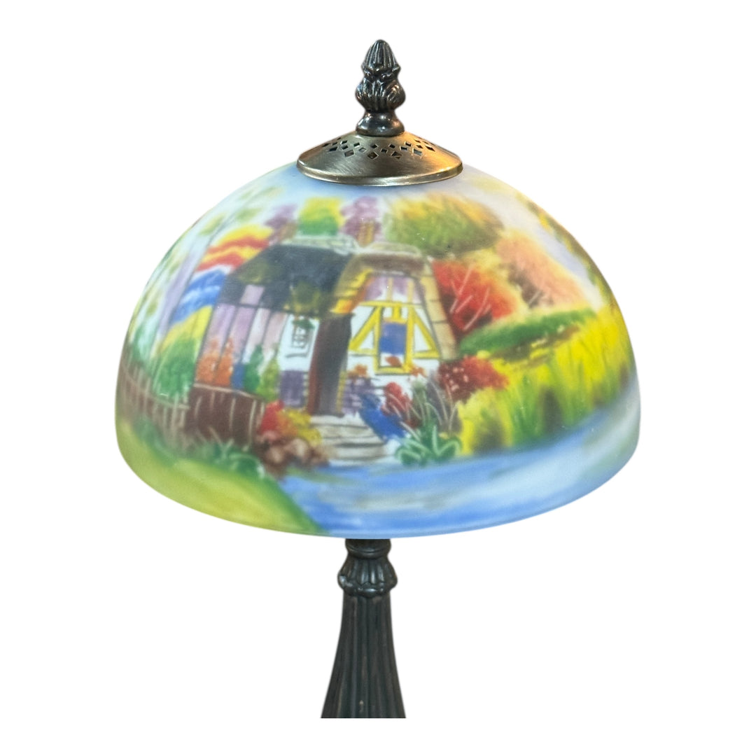 Thomas Kinkade Table Lamp - Reverse Painted