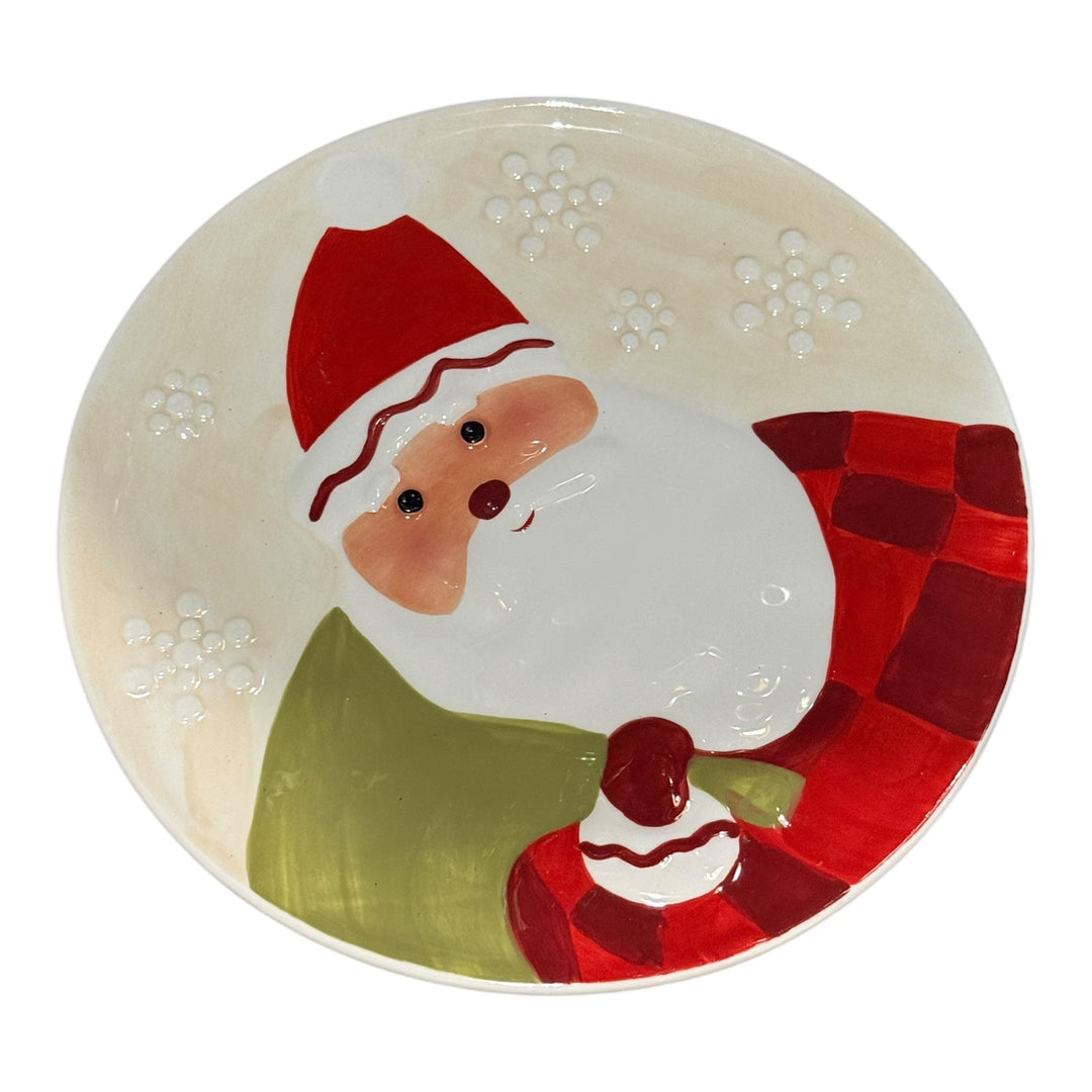 Moon Garden Club - Hallmark Santa Claus Toy Bag Cookie Plate