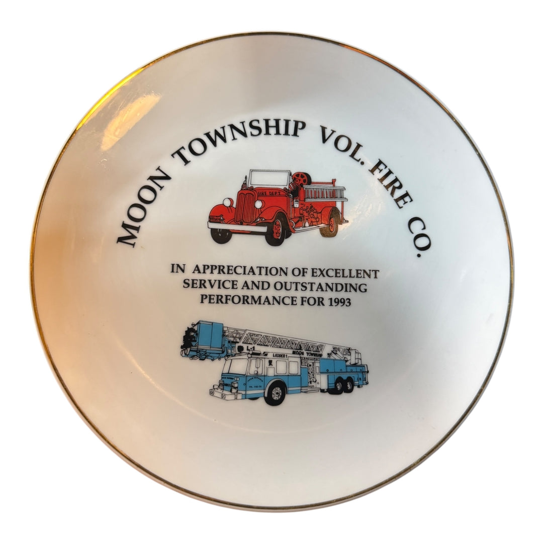 Moon Township Volunteer Fire Co Appreciation Plate