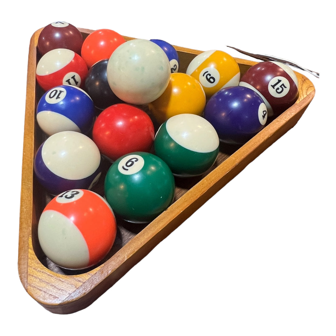 Billiard Ball Set with Rack