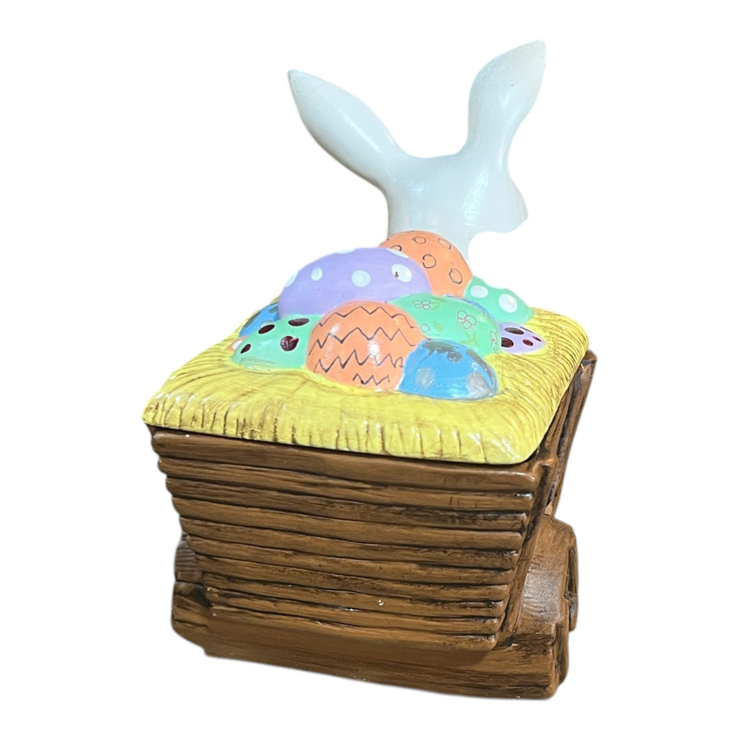 Easter - Ceramic Bunny With Wagon