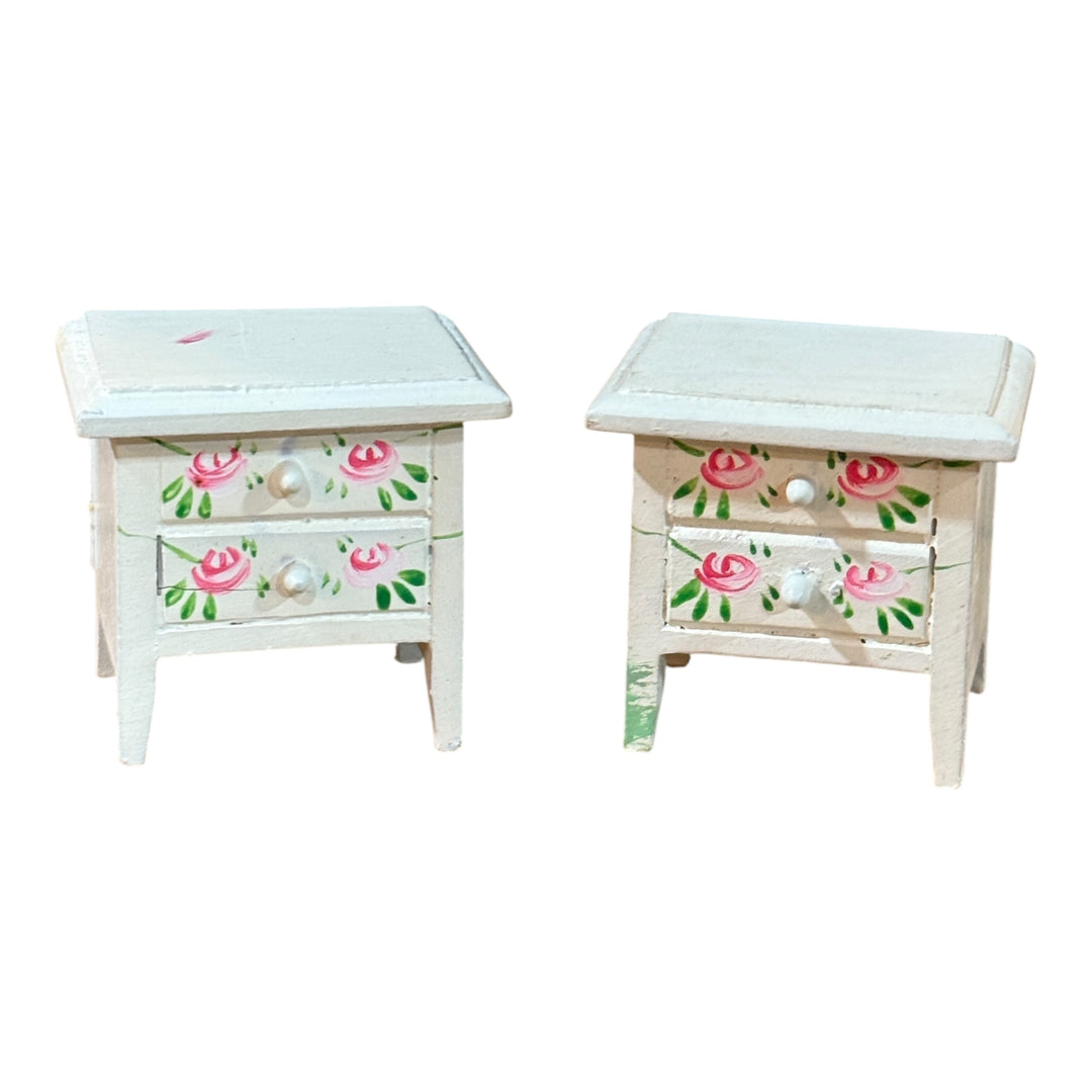 Dollhouse - Floral Side Table Pair