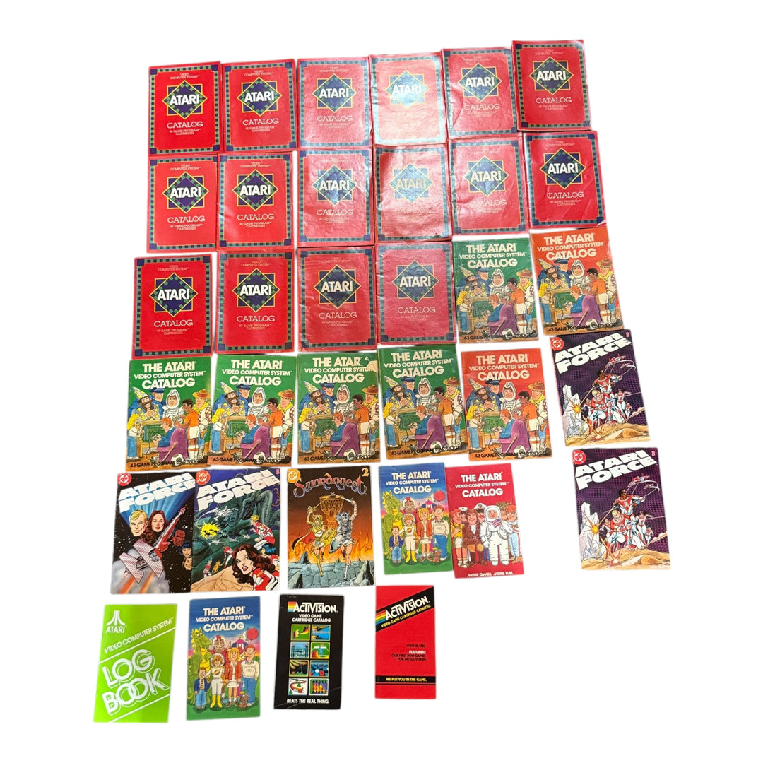 Mixed Lot of Atari, Coleco Vision, Intellivision Inserts / Instructions / Boxes