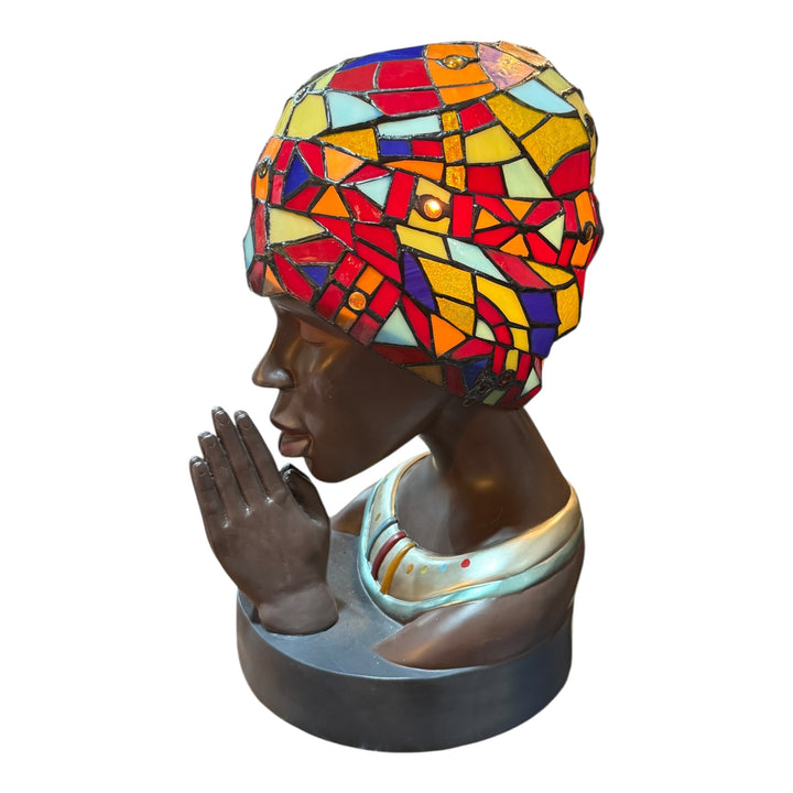 Stained Glass Headwrap Table Lamp