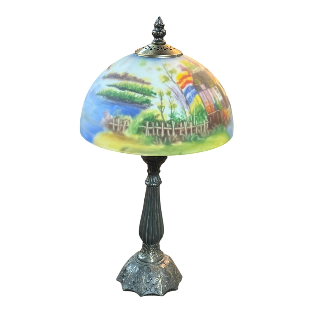 Thomas Kinkade Table Lamp - Reverse Painted