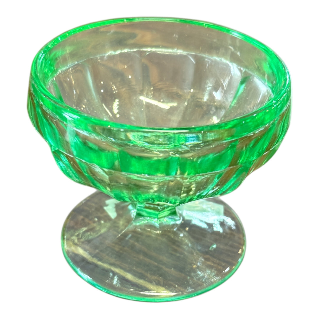 Vintage Uranium Glass Sorbet Cup