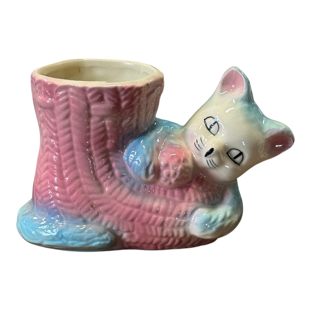 Vintage Kitten Planter