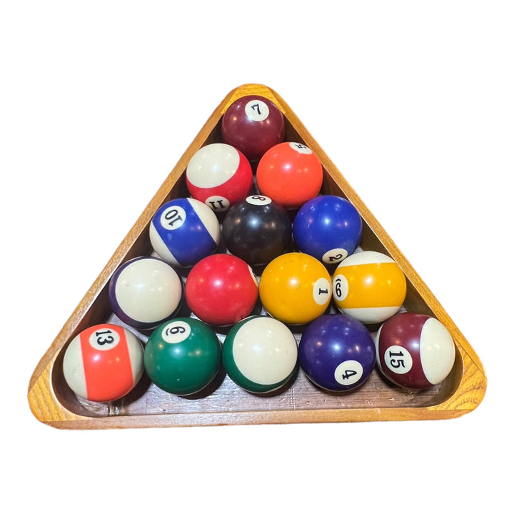 Billiard Ball Set with Rack