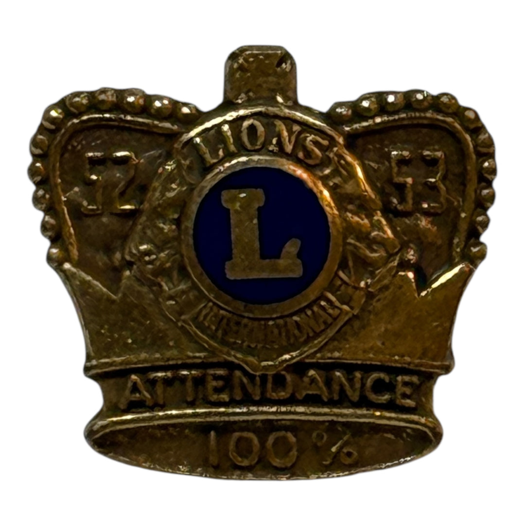 Lions Club 100% Attendance Pin