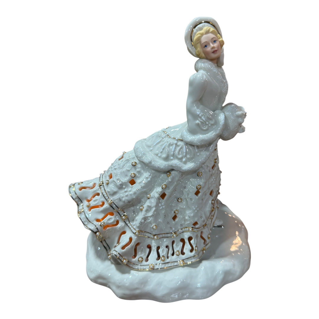 Lenox Florentine And Pearl Lighted Skater Figurine