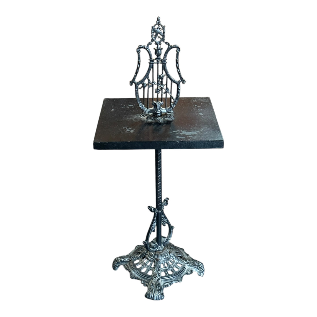 Vintage Smoking / Side Slate Top Side Table