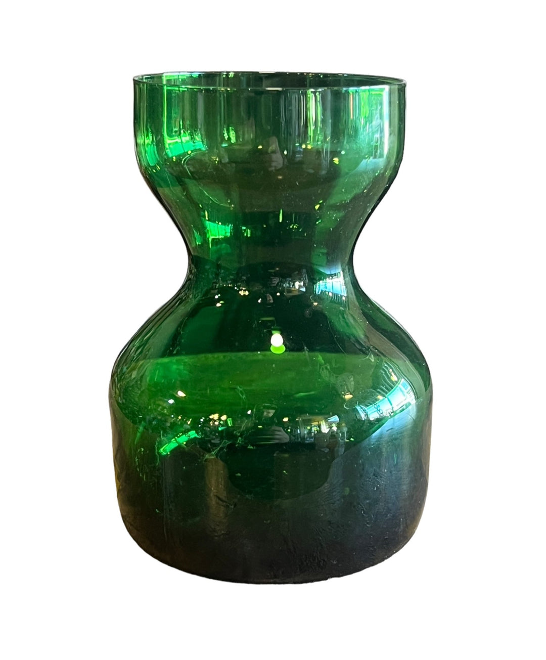 Leerdam for Rimac Green Glass Hyacinth Vase