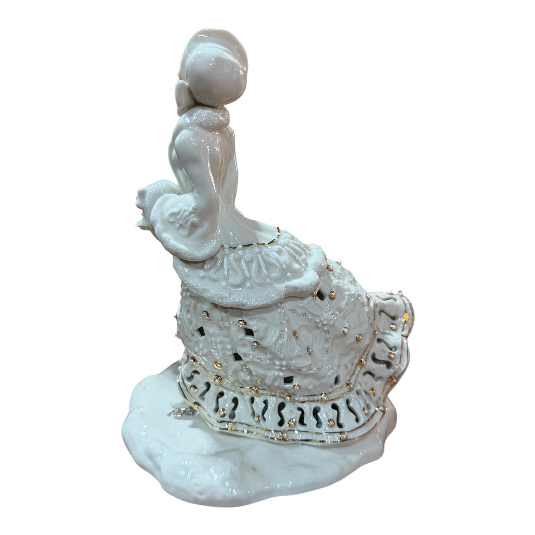 Lenox Florentine And Pearl Lighted Skater Figurine