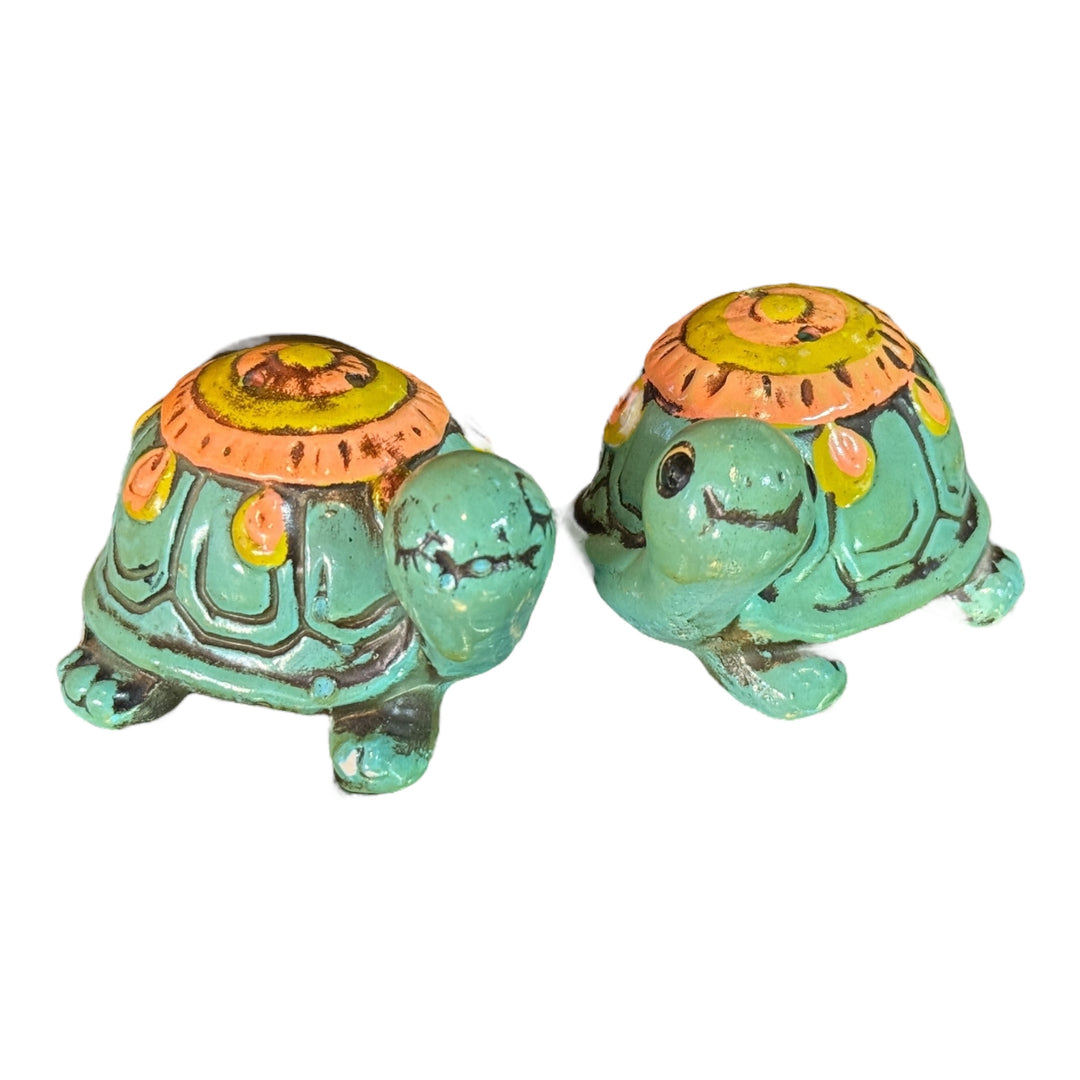Vintage Ceramic Turtle Salt and Pepper Shakers