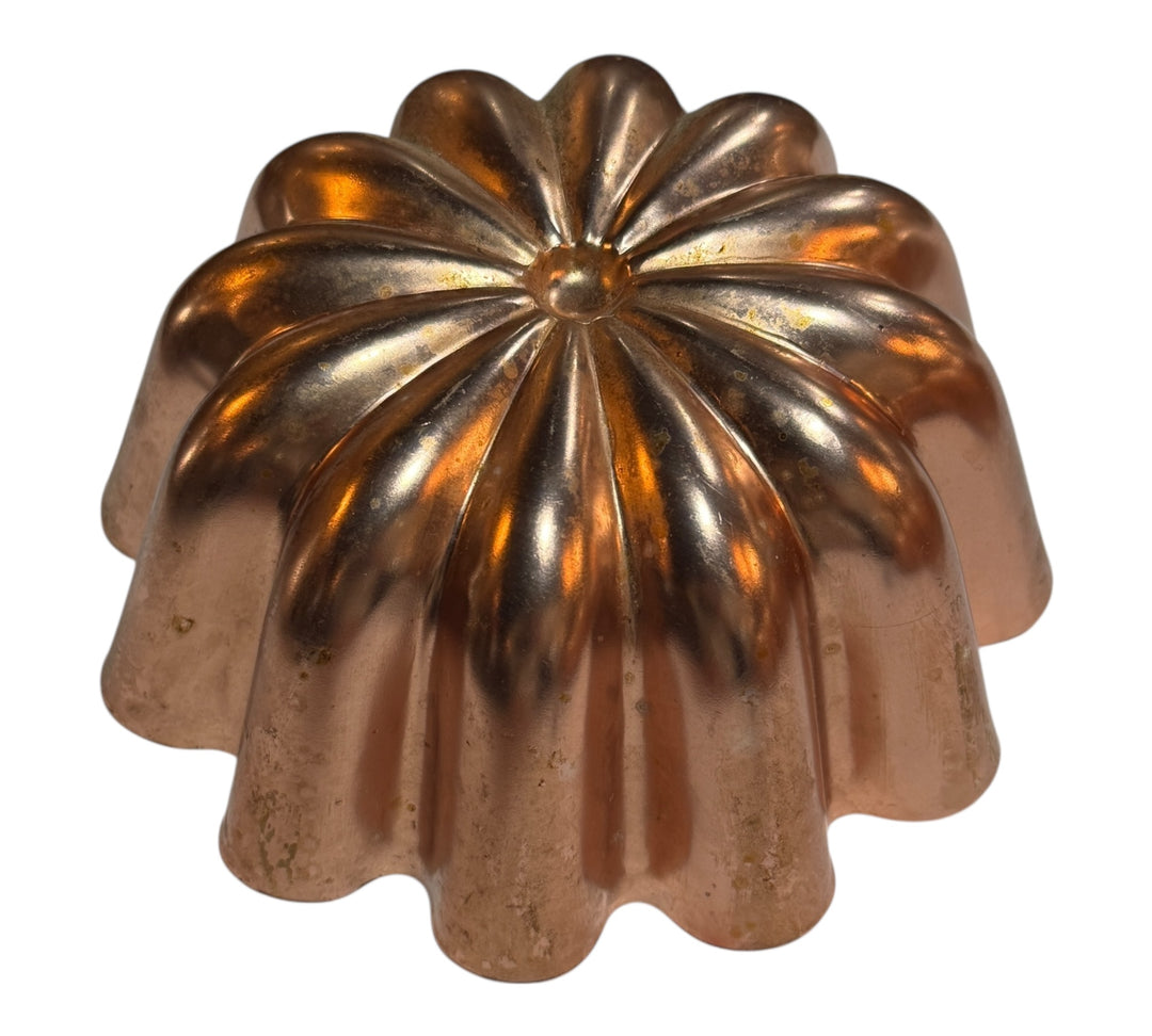Copper Mold - Vintage Copper FLUTED Cake Mold