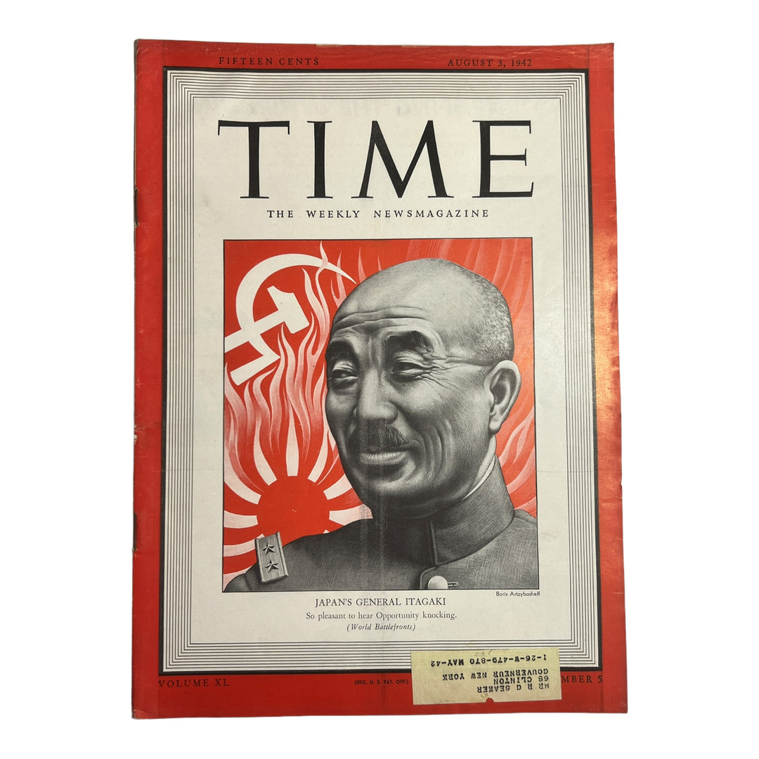 Time Magazine - August 3, 1942  Japans General Itagaki