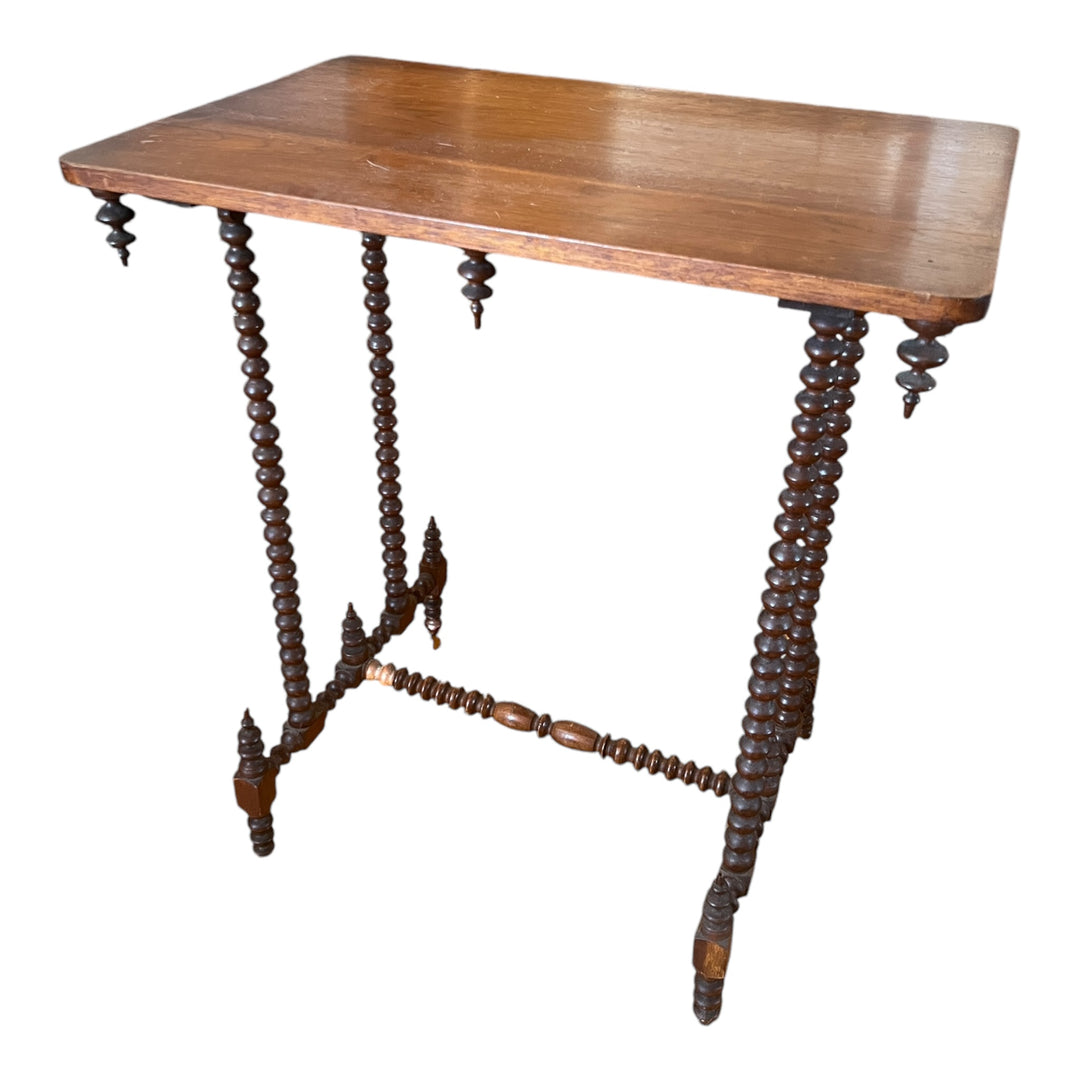 19th Century Mahogany Bobbin Side Table  PICKUP ONLY