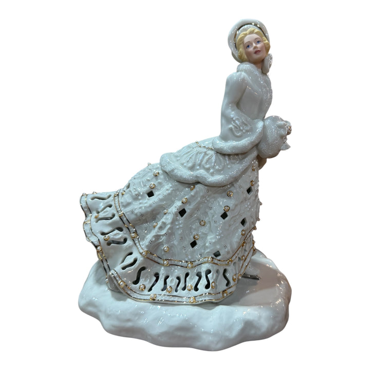 Lenox Florentine And Pearl Lighted Skater Figurine
